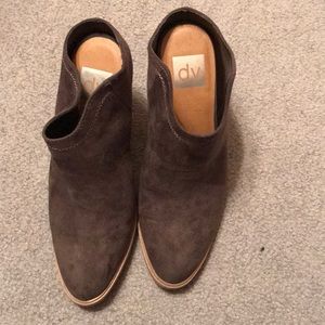Grey Closed Toe Mules